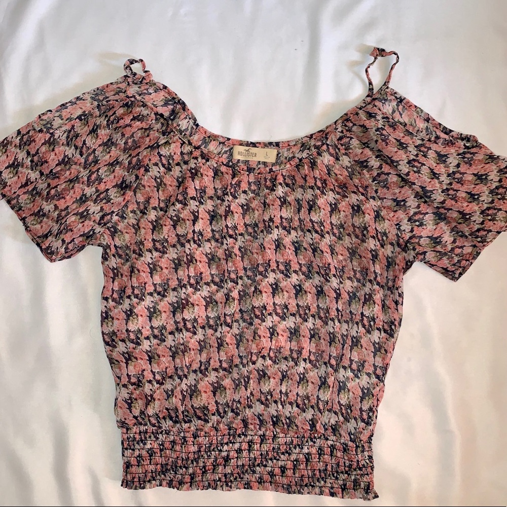 Hollister Floral Transparent Shirt